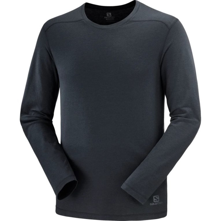 Salomon Essential Long Sleeve Tricko Panske Čierne | SK 9IGNZD